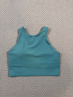 Athleta Teal High-Neck Crop Tank